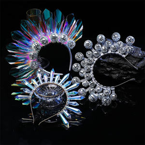 New Arrive Light up <strong>Headband</strong> LED <strong>Disco</strong> <strong>Ball</strong> <strong>Headband</strong> <strong>Disco</strong> <strong>Headband</strong> Rave Party Festival Carnival Hair Accessories for Women Girl - Product Image 6