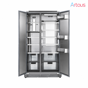 Refrigerador de Doble Puerta de 36 Pulgadas, Acero Inoxidable, Sin Escarcha, Eficiente Energéticamente, 455L, Preparado para Panel, para Hotel - Product Image 1