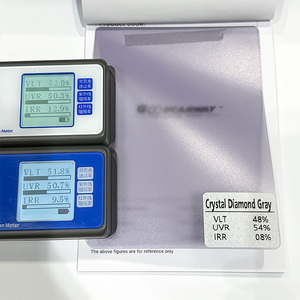 Goodcarway ฟิล์มกระจกตกแต่งสีดำติดเพชรคริสตัล: 47% VLT 59% uvr ฟิล์มกระจกเคลือบเงากระจกรถยนต์8% ป้องกันสีจาก IRR - Product Image 2