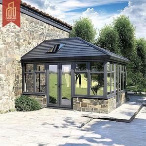 Salle de <span class=keywords><strong>terrasse</strong></span> triangulaire à toit plat en aluminium et acier pour l'hiver : Soleil et détente dans votre jardin, patio ou véranda - Product Image 1