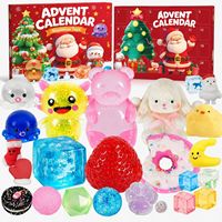 Calendrier de l'Avent de Noël : Boîte Mystère Surprise de Jouets Squishy en Forme de Dumpling et de Boulette Vapeur à la Maltose, Anti-stress à Presser