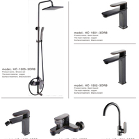 Colonne de douche thermostatique de luxe en laiton brossé de haute qualité avec barre coulissante et pommeau de douche pluie pour hôtel et villa