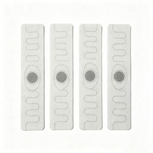 ป้ายผ้าสีขาว UHF สำหรับซักรีด ป้าย RFID สำหรับผ้าขนหนูโรงแรม แบบทอเย็บติด 860-960 MHz - Product Image 1