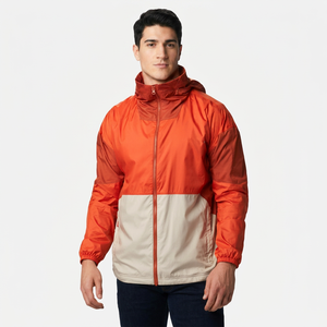 Full <b>Zipper</b> Rain <b>Jackets</b> for Men's Custom Logo Outdoor Winter Wear Customize Patchwork Hooded Windbreaker <b>Jacket</b> Rain <b>Jacket</b> - Product Image 1