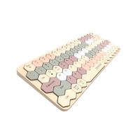 Clavier sans fil rechargeable avec touches hexagonales miniatures pour ordinateur portable et tablette, touches à ciseaux