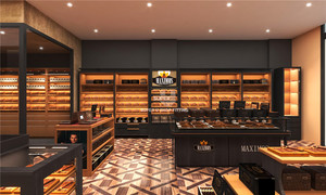 Vitrine à tabac en bois sur mesure éclairage Led personnalisé mobilier de magasin de cigares vente en gros conception de magasin de cigares fumés - Product Image 5