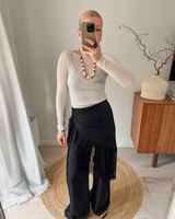 Mini-jupe taille basse style western tendance pour femme avec pompons – Collection Automne 2026