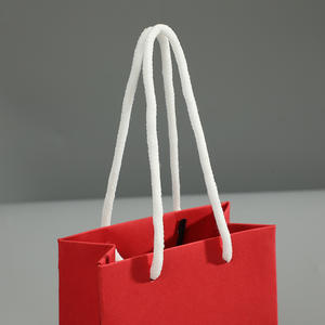 थोक कस्टम लोगो प्रिंट आपको धन्यवाद छोटे उपहार पैकेजिंग बैग पुनर्नवीनीकरण लक्जरी गहने शॉपिंग पेपर बैग के साथ हैंडल - Product Image 3