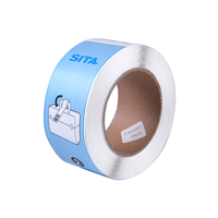 Étiquettes de bagages en vinyle imperméables et durables, autocollants adhésifs avec logo personnalisé, couleur et forme pour les étiquettes de bagages d'aéroport