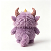 Peluche Monstre Fantaisie Violet Doux et Moelleux, Figurine Personnalisée, Créature de Dessin Animé, Vente en Gros, Jouet en Peluche Personnalisé