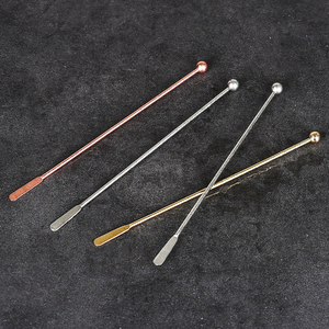 Varilla agitadora de acero inoxidable para manicura, herramienta para recoger polvo líquido, cuchara, mango de cristal - Product Image 4