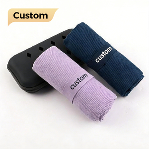 Serviette <span class=keywords><strong>de</strong></span> sport en polaire personnalisée, super absorbante, douce, séchage rapide, compacte, avec poche pour la salle <span class=keywords><strong>de</strong></span> sport et le <span class=keywords><strong>bain</strong></span> - Product Image 1