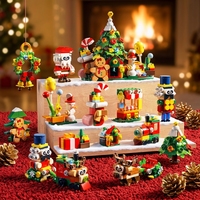 Ensemble de construction de jouets personnalisables 12-en-1 pour décorations de Noël, blocs pour arbre de Noël et train bonhomme de neige, service OEM/ODM