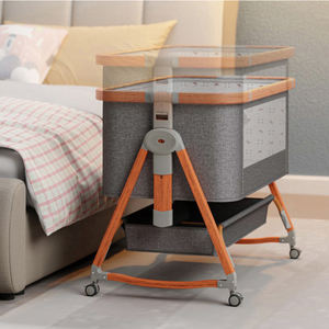 Comodino aggiornato con struttura a grana di legno Baby Swing per bambini <span class=keywords><strong>culla</strong></span> altalena per bambini <span class=keywords><strong>culla</strong></span> portatile pieghevole - Product Image 6