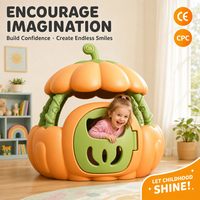 Équipements de jeux pour l'intérieur et l'extérieur |   Maison de jeu pour enfants sur le thème de la citrouille |   Utilisation en maternelle pour les enfants de 2 à 8 ans, utilisation en extérieur |   Certifié CE