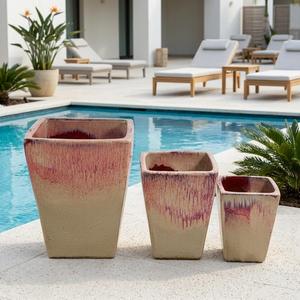 Macetas Cuadradas de Cerámica Modernas para Plantas de Interior y Exterior, Decoración para Hogar, Jardín y Patio - Product Image 1