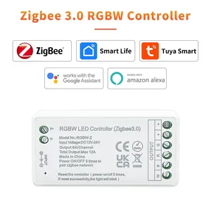 DC12V-24V a casa Smart Life Tuya Smart APP di controllo Zigbee 3.0 RGBW 4 in <span class=keywords><strong>1</strong></span> <span class=keywords><strong>Controller</strong></span> LED per RGBW striscia di luce a LED - Product Image 2