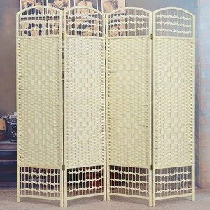 Phòng Divider 6ft tường Divider gỗ Màn hình 4 tấm gỗ lưới xử lý khung dệt thiết kế trong nhà gấp Phân vùng di động - Product Image 4