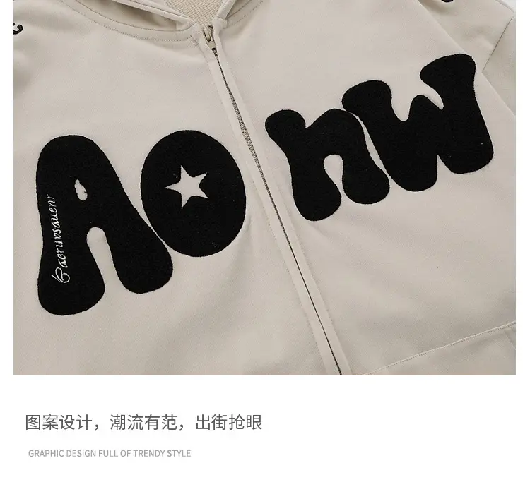 OEM ODM Anti-pilling Heavy Thick French Fleece Custom Zip Up Hoodie Puff Print Full Zip Hoody Factory For Brands Owner