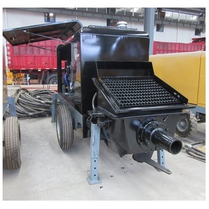 เครื่องปั๊มคอนกรีตแบบติดตั้งบนรถพ่วง ควบคุมด้วย PLC ประสิทธิภาพสูง สีขาว ยี่ห้อซานตง ระยะส่งแนวตั้ง 80 เมตร แนวขวาง 400 เมตร - Product Image 2