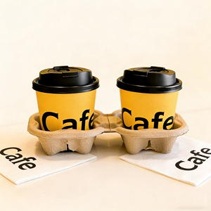 Gobelet à café en papier noir à double paroi avec revêtement PE, personnalisé avec feuille d'argent, 8 oz et 12 oz, pour boissons chaudes à emporter, avec couvercle en plastique - Product Image 2