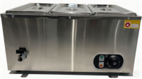 Bain-marie électrique professionnel en acier inoxydable de qualité alimentaire, table chauffante à vapeur Huanpeng 15L pour la restauration et les restaurants
