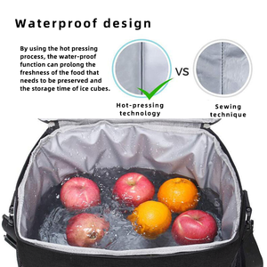 กระเป๋าเก็บความเย็นขนาดใหญ่แบบกันน้ำ พิมพ์โลโก้แบรนด์ได้ตามต้องการ  กระเป๋าเก็บความเย็นแบบขยายได้สำหรับใส่อาหารกลางวัน - Product Image 3
