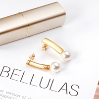 Boucles d'oreilles pendantes papillon à longue chaîne en acier inoxydable plaqué or, style minimaliste, avec barre et boule, bijoux de mode Ason