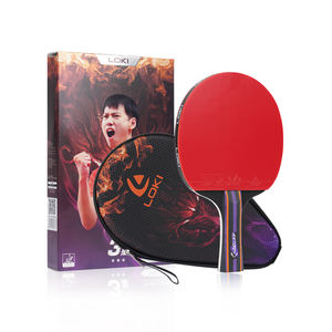 Raket Tenis Meja Loki OEM <span class=keywords><strong>3</strong></span> Bintang Berkualitas Kayu Poplar Hitam untuk Meningkatkan Keterampilan Kontrol Pemula - Product Image 1