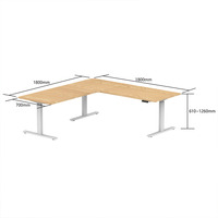 Bureau d'angle à 3 pieds en forme de L, bureau ergonomique réglable en hauteur, Table électrique