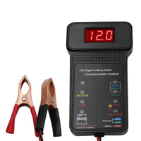 Testeur de batterie automatique Affichage LED Testeur de démarreur d'alternateur de batterie numérique Vérificateur de batterie de voiture portable
