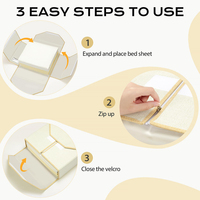 Sheetcube Ensemble de draps de lit Organisateurs 4 Pack Housses de couette Couverture Boîte de rangement pliable Bacs