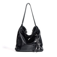 Sac Hobo en Cuir de Vachette Véritable à Faible MOQ pour Femme, Sac à Bandoulière Souple avec Sangle Intégrée pour Boutique Minimaliste