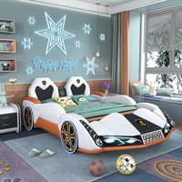 Lit enfant en bois au design moderne et innovant, style supercar de luxe, mobilier de chambre pour garçons