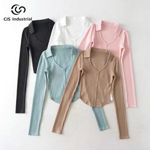 Haute qualité basique tricots femmes Slim maillot de corps <span class=keywords><strong>pull</strong></span> <span class=keywords><strong>col</strong></span> haut couleur unie <span class=keywords><strong>pull</strong></span> côtelé personnalisé laine Jersey avant - Product Image 2