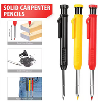 Crayon de Charpentier Mécanique Solide Long Nez, Crayon d'Architecte à Trou Profond, Vente Chaude pour Traçage Bois