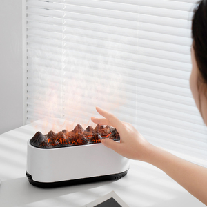 Lampe à <span class=keywords><strong>flamme</strong></span> jaune et <span class=keywords><strong>bleue</strong></span>, veilleuse, humidificateur, diffuseur d'huiles essentielles ultrasonique électrique, aromathérapie, utilisation en hôtel, garantie 1 an - Product Image 6