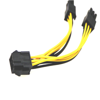 Câble d'alimentation ATX PCIe 6 broches personnalisé avec gaine tressée et bornes à sertir pour PSU GPU