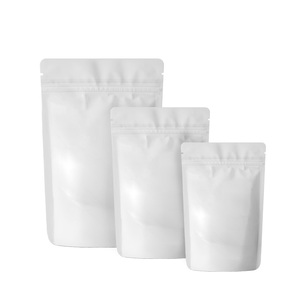 Black White Matte Doypack <strong>Aluminum</strong> Foil Stand up <strong>Pouch</strong> Resealable Ziplock Food Packaging Bags for Food Storage - Product Image 1