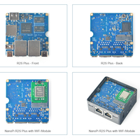 NanoPi R2S Plus Mini Routeur avec Deux Ports Ethernet Gigabit, 1 Go de RAM, 32 Go de EMMC, Carte de Développement avec OS Linux et Fonctionnalités de Calcul en Bordure