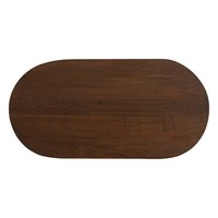 Design minimaliste Vintage grande dalle de bois marron finition centre thé table basse ovale en bois rustique