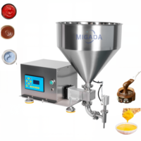 Machine de remplissage de liquides à haute viscosité en acier inoxydable pour sirop, savon, huile, miel, chocolat, gel, pâte cosmétique