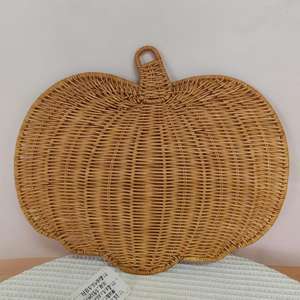 Cubiertos Vintage de Halloween, mantel decorativo de ratán, Natural Mantel Individual de calabaza tejido a mano, cestas de almacenamiento - Product Image 2