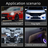 Accessoires de voiture LED Colorful Halo Rings DRL Headlight Circle Lamp Car RGB Modification Angel Eyes Light Fog Lights 60MM 80MM