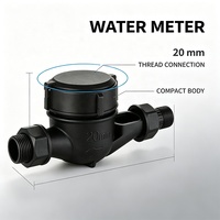 Compteur d'eau multi-jets à cadran sec DN20, classe de protection IP68, compteur d'eau froide de type fileté pour la rénovation de l'eau rurale
