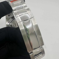 Boîtier de montre 36 mm 39 mm avec lunette à dents de chien, verre saphir, lentille plate inclinée, résistant à l'eau 3 ATM, compatible avec le mouvement NH35