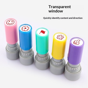 Juego de Sellos de Comentarios para Niños con Diseño Personalizado para Recompensar a los Maestros, para Uso en la Oficina, de Dibujos Animados, Lindos, Rojos, de Plástico - Product Image 4