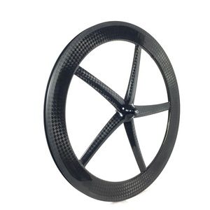 BIKEDOC X5 700C cartoncino/larghezza tubolare <span class=keywords><strong>25mm</strong></span> profondità 65mm 5 ruote in carbonio per bici da strada e da pista - Product Image 1