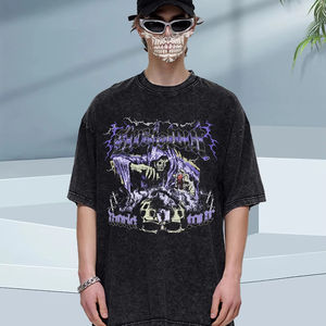 Herenshirt 100% katoen, oversized, 5 kleuren, gewassen, zacht, zomer 2025, verzending vanuit <span class=keywords><strong>Alabama</strong></span> - Product Image 1