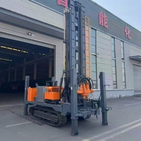 Foreuse rotative hydraulique portable diesel à démarrage électrique pour puits d'eau, avec pompe de boîte de vitesses et roulement de moteur, profondeur de forage max. 600 m, 24 V